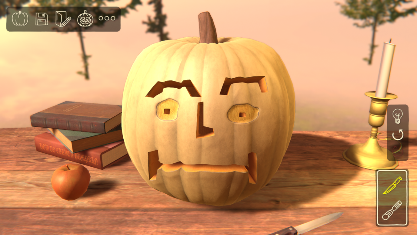 A hastily carved pumpkin because I forgot to screenshot a good one